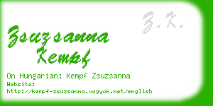 zsuzsanna kempf business card